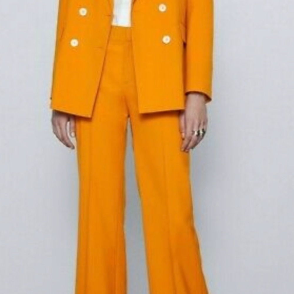 NWT Zara Women Wide Leg Mid-Rise Suit Pants